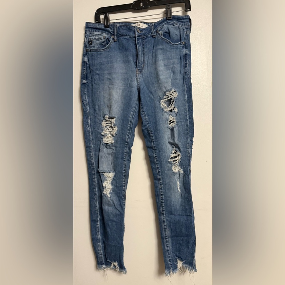 KanCan Blue Skinny Distressed Jeans